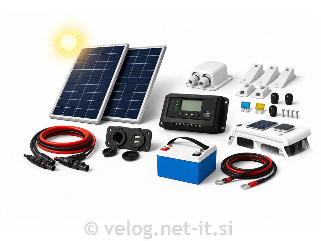 Solarni komplet za avtodom - izberite elemente, ki vam ustrezajo