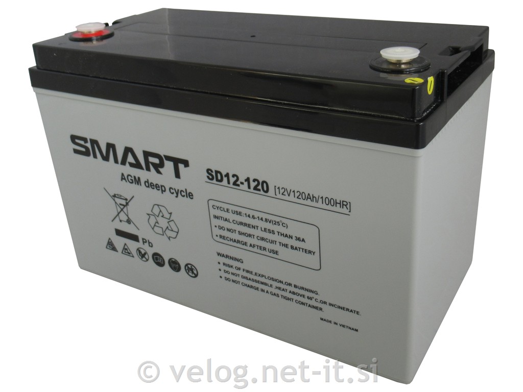 Rezervno napajanje 600W z AGM akumulatorjem Smart 120ah DC