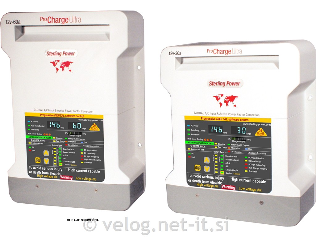 Polnilec Sterling Ultra 12V40A,3 izhodi