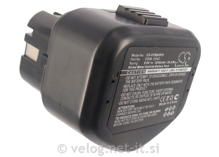 Baterija za Hitachi 9,6V 3000mAh Ni-Mh