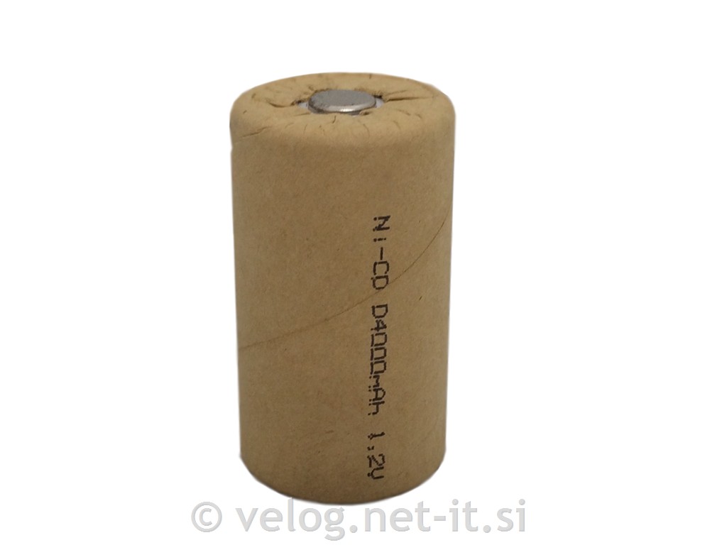 Baterijska celica Ni-Cd 4.000mAh D