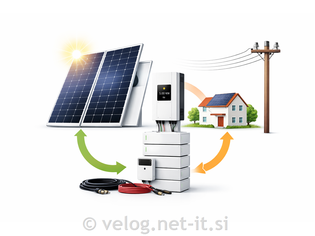 Hibridne sončne elektrarne - samooskrba ali prodaja viškov v omrežje