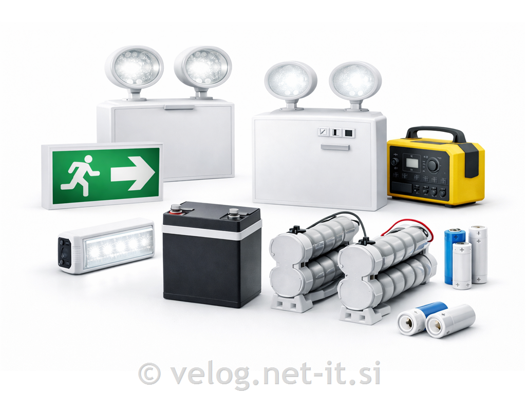 Baterije za zasilno razsvetljavo in svetilke