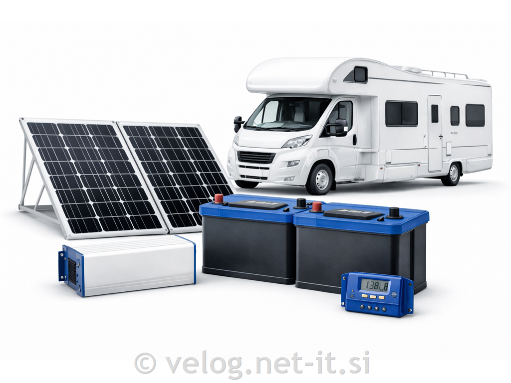 Avtodom - sončne celice, akumulatorji in elektro oprema