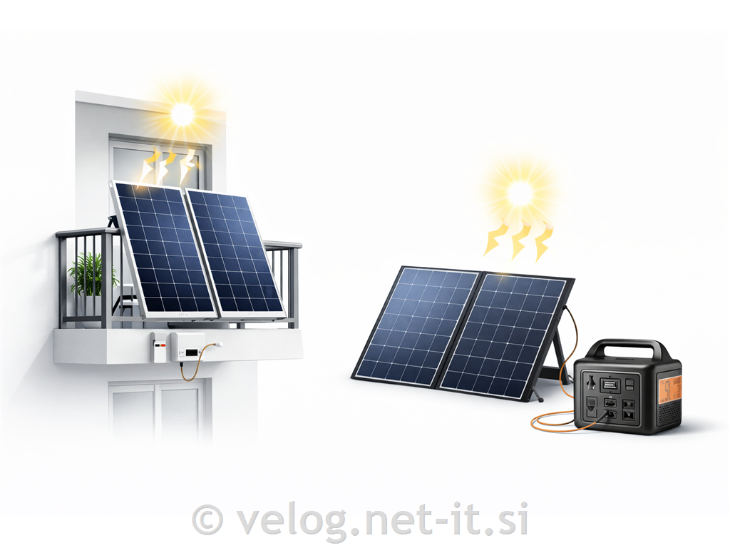 Balkonske in prenosne sončne elektrarne
